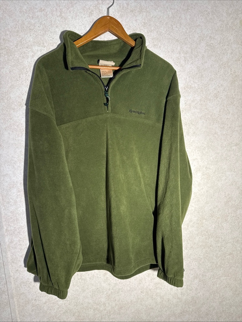 Remington Dark Olive Green Half-Zip Fleece Pullover